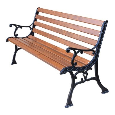 Sitzbank aus Gusseisen mit chinesischen Stilelementen, 150 cm